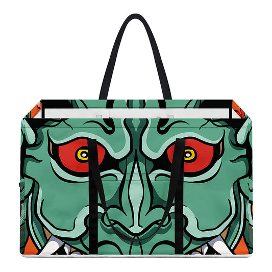 Japanese Demon Print Utility Tote Bag