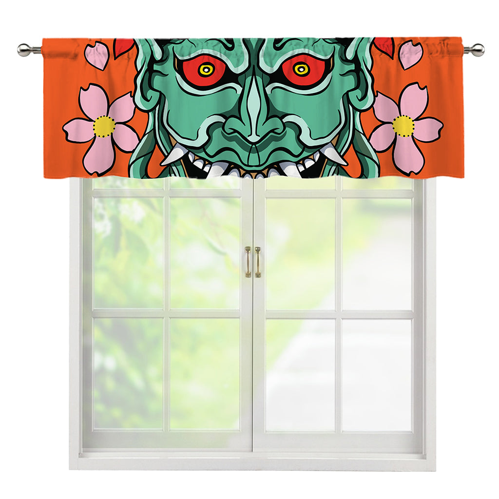 Japanese Demon Print Window Valance