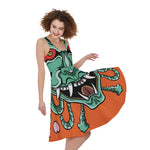 Japanese Demon Print Women's Sleeveless Dress