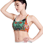 Japanese Demon Print Women's Sports Bra