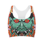 Japanese Demon Print Women's Sports Bra