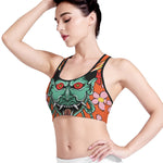 Japanese Demon Print Women's Sports Bra