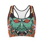 Japanese Demon Print Women's Sports Bra