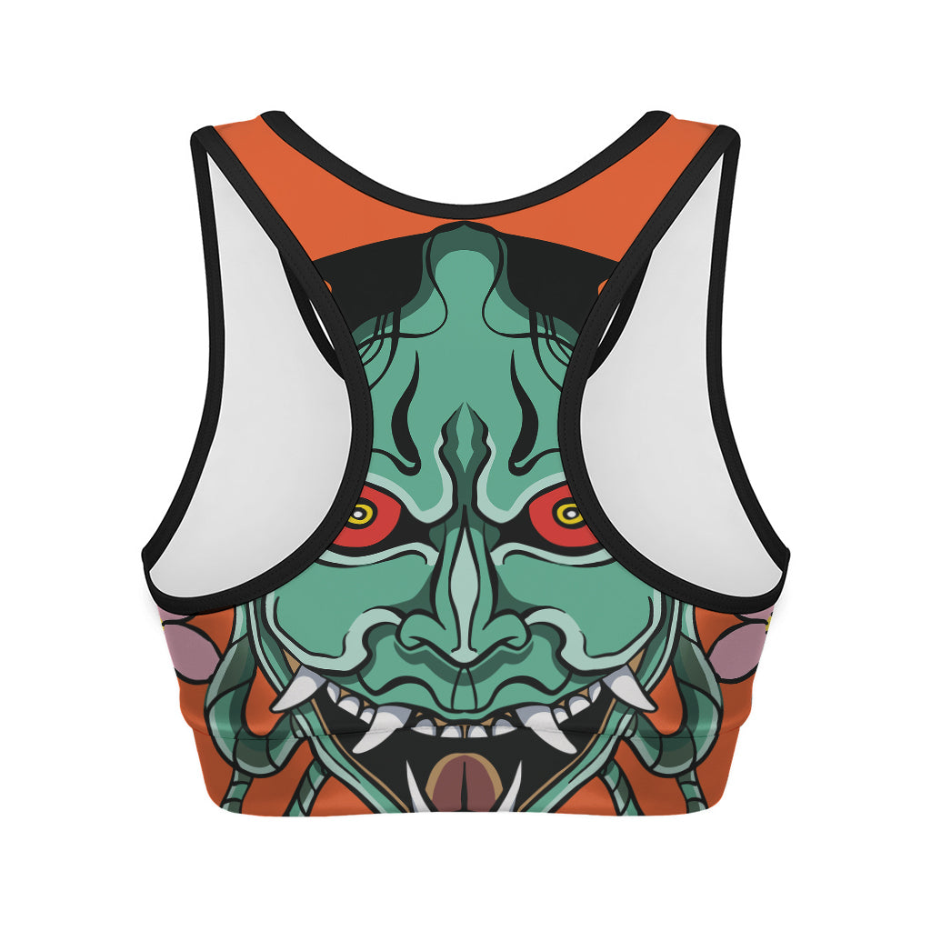 Japanese Demon Print Women's Sports Bra