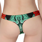 Japanese Demon Print Women's Thong