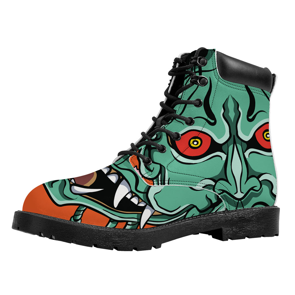 Japanese Demon Print Work Boots