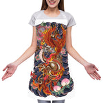 Japanese Dragon And Phoenix Tattoo Print Adjustable Apron