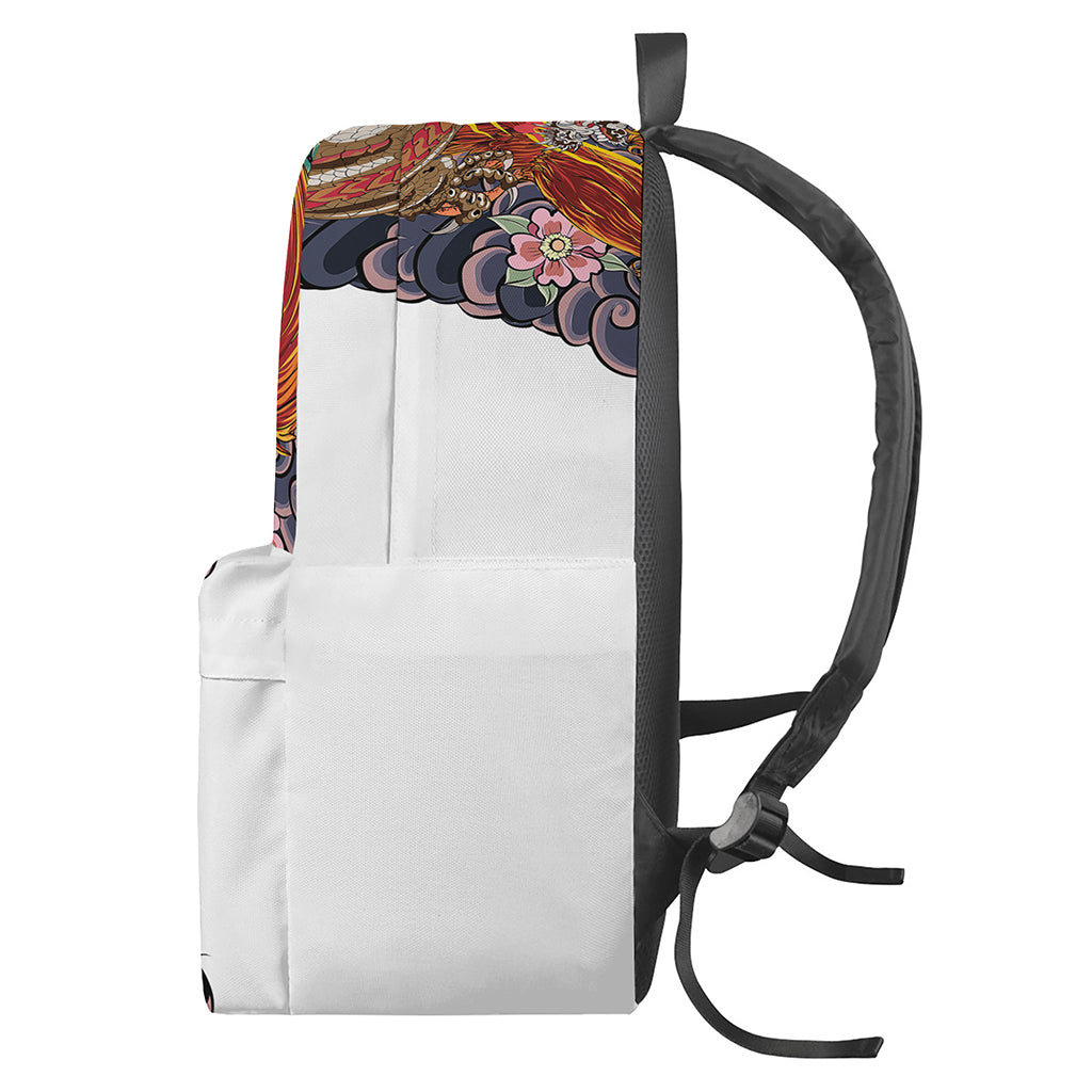 Japanese Dragon And Phoenix Tattoo Print Backpack