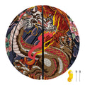 Japanese Dragon And Phoenix Tattoo Print Basketball