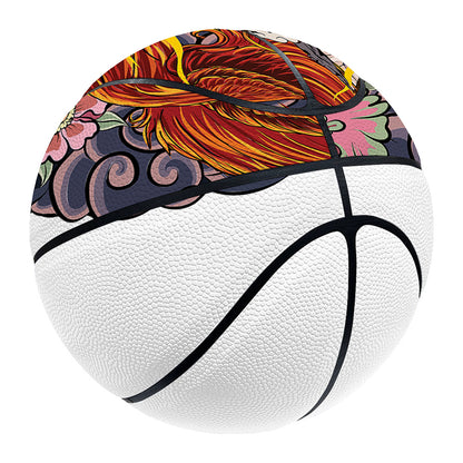 Japanese Dragon And Phoenix Tattoo Print Basketball