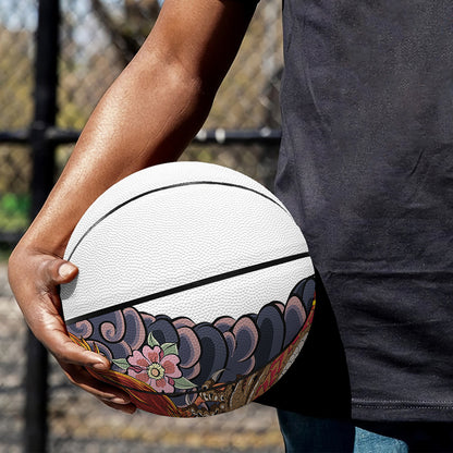 Japanese Dragon And Phoenix Tattoo Print Basketball