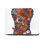 Japanese Dragon And Phoenix Tattoo Print Bifold Wallet