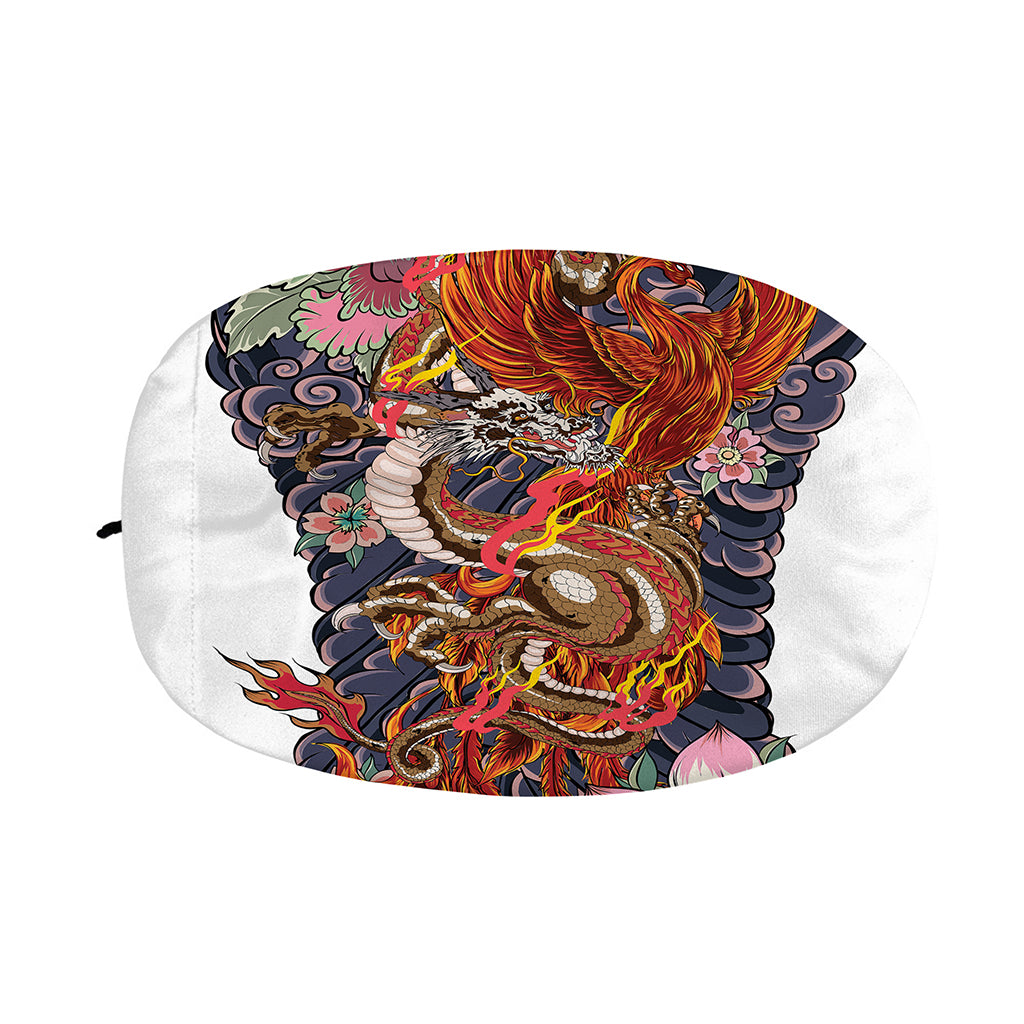 Japanese Dragon And Phoenix Tattoo Print Car Side Mirror Covers