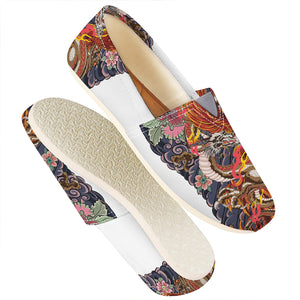 Japanese Dragon And Phoenix Tattoo Print Casual Shoes