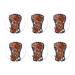 Japanese Dragon And Phoenix Tattoo Print Coaster Set