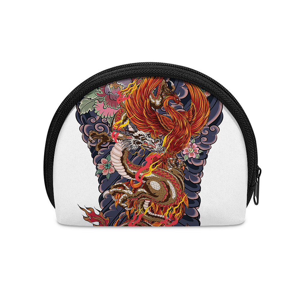 Japanese Dragon And Phoenix Tattoo Print Coin Purse