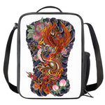 Japanese Dragon And Phoenix Tattoo Print Crossbody Lunch Bag