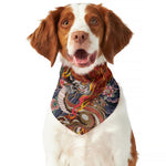 Japanese Dragon And Phoenix Tattoo Print Dog Bandana