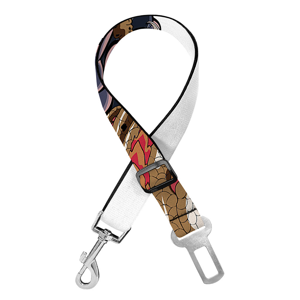 Japanese Dragon And Phoenix Tattoo Print Dog Seat Belt