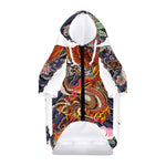 Japanese Dragon And Phoenix Tattoo Print Dog Zip Up Hoodie