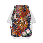 Japanese Dragon And Phoenix Tattoo Print Dog Zip Up Hoodie