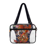 Japanese Dragon And Phoenix Tattoo Print Double Strap Bible Bag