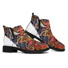 Japanese Dragon And Phoenix Tattoo Print Flat Ankle Boots