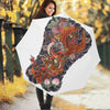 Japanese Dragon And Phoenix Tattoo Print Foldable Umbrella