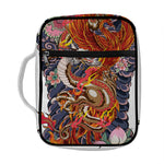 Japanese Dragon And Phoenix Tattoo Print Front Pocket Bible Bag