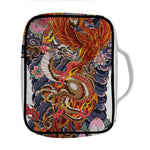 Japanese Dragon And Phoenix Tattoo Print Front Pocket Bible Bag