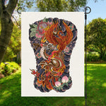Japanese Dragon And Phoenix Tattoo Print Garden Flag