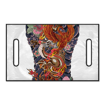 Japanese Dragon And Phoenix Tattoo Print Golf Cart Seat Cover