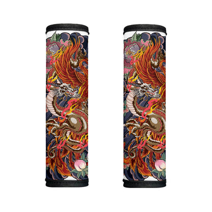 Japanese Dragon And Phoenix Tattoo Print Handle Covers