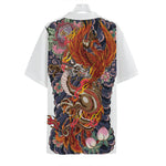 Japanese Dragon And Phoenix Tattoo Print Hawaiian Shirt