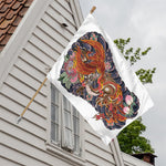 Japanese Dragon And Phoenix Tattoo Print House Flag