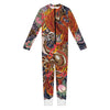 Japanese Dragon And Phoenix Tattoo Print Jumpsuit