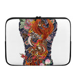 Japanese Dragon And Phoenix Tattoo Print Laptop Sleeve