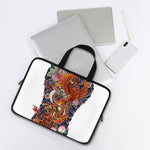Japanese Dragon And Phoenix Tattoo Print Laptop Sleeve With Handle
