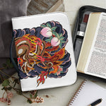 Japanese Dragon And Phoenix Tattoo Print Leather Bible Cover