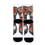 Japanese Dragon And Phoenix Tattoo Print Long Socks