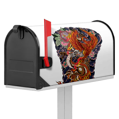 Japanese Dragon And Phoenix Tattoo Print Mailbox Cover
