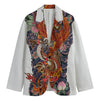 Japanese Dragon And Phoenix Tattoo Print Men's Blazer