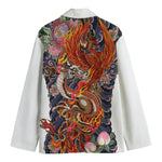 Japanese Dragon And Phoenix Tattoo Print Men's Blazer