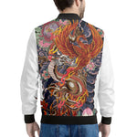Japanese Dragon And Phoenix Tattoo Print Men's Bomber Jacket