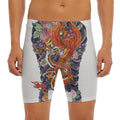 Japanese Dragon And Phoenix Tattoo Print Men's Long Boxer Briefs