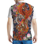 Japanese Dragon And Phoenix Tattoo Print Men's Polo Shirt