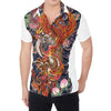 Japanese Dragon And Phoenix Tattoo Print Men's Shirt