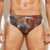 Japanese Dragon And Phoenix Tattoo Print Men's Swim Briefs