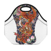 Japanese Dragon And Phoenix Tattoo Print Neoprene Lunch Bag