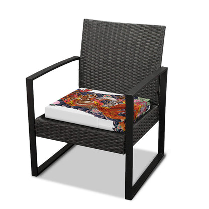 Japanese Dragon And Phoenix Tattoo Print Outdoor Seat Cushion Cover
